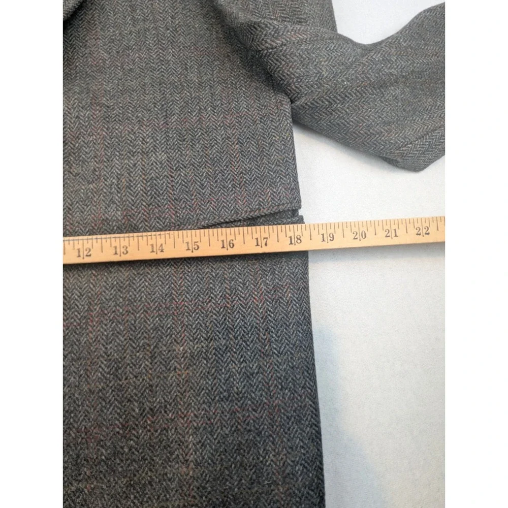 Barneys New York Bruno Piattelli Roma Mens 40R Gray Herringbone Blazer Italy